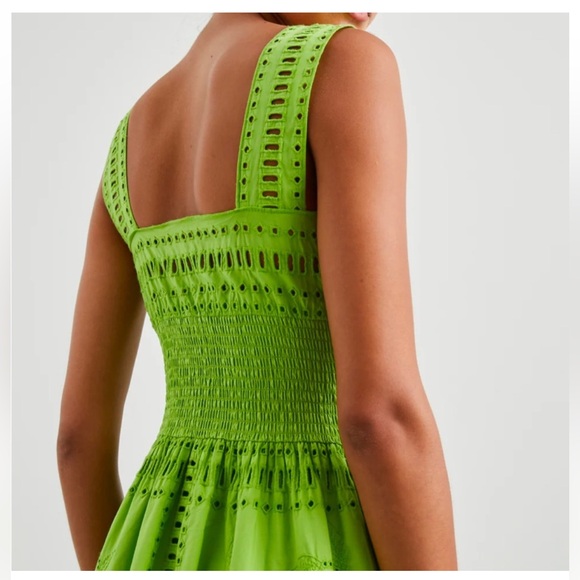 NWT Rails Fawn Embroidered 100% Cotton Midi Dress in Island Green - Picture 8 of 15